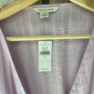 American Eagle Lavendar Peplum Top